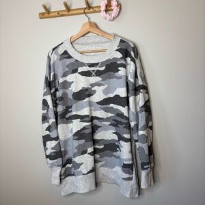 Aerie Camo Pullover Sweatshirt large